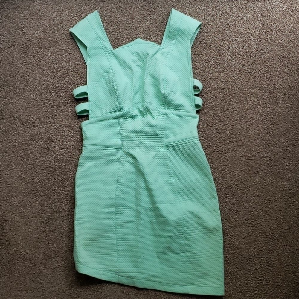 THIERRY Mugler ACTIV light green pique dress size 44 - Picture 2 of 10
